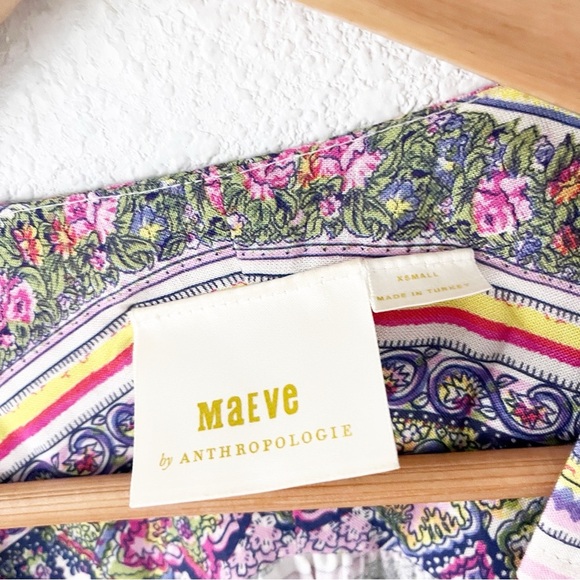 Anthropologie Maeve Ceresco Peasant Top in Multicolor - Picture 3 of 8